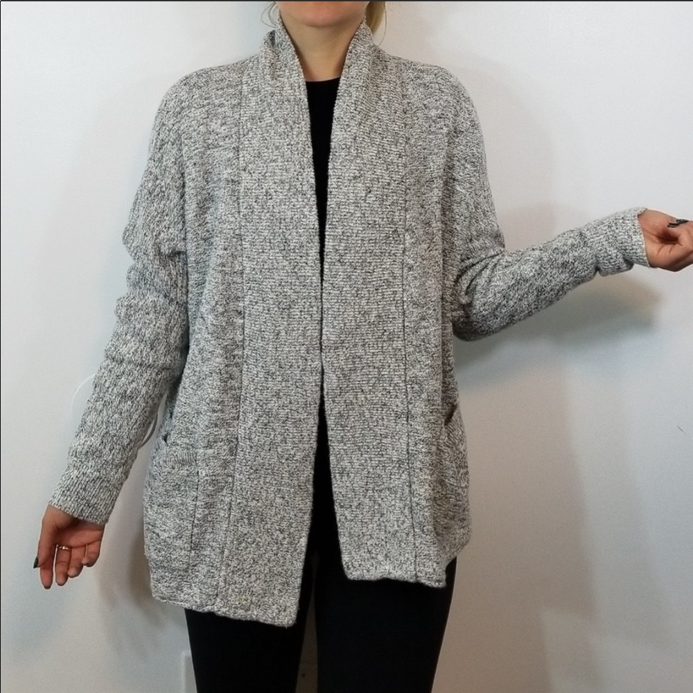 Madewell open front linen blend sweater
